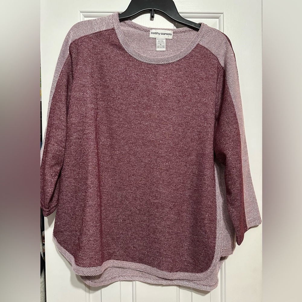 XL Cathy Daniels 3/4 Sleeve Top